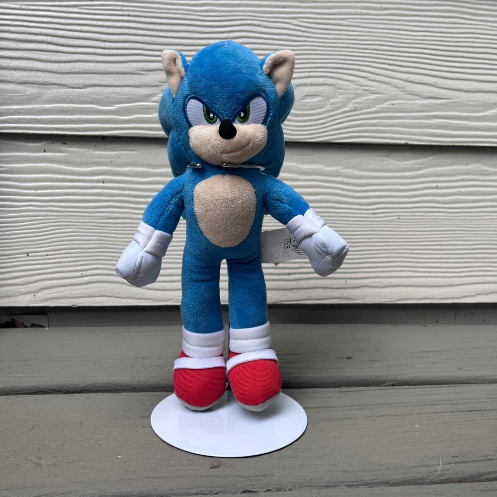 Jakks Pacific Sonic 3 Plush Toy 11" Kids Small Blue Excellent Movie Collectible